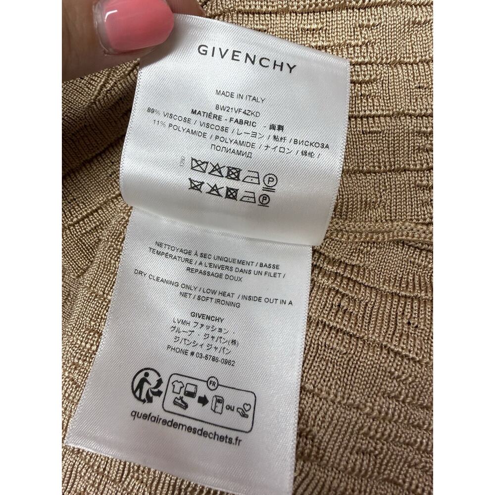 Givenchy 4G Logo Jacquard Knit Mini Dress Beige Long Sleeve Size Small - Picture 15 of 16